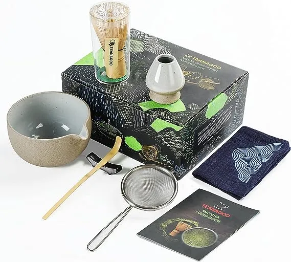 TEANAGOO Japanese Tea Set 7pcs Matcha Whisk Set