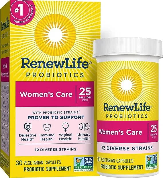 RenewLife Ultimate Flora Womens Care Probiotic Capsules, 60 Vegetarian Capsules