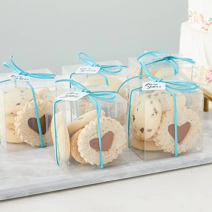 Juvale 50-Pack Clear Gift Boxes