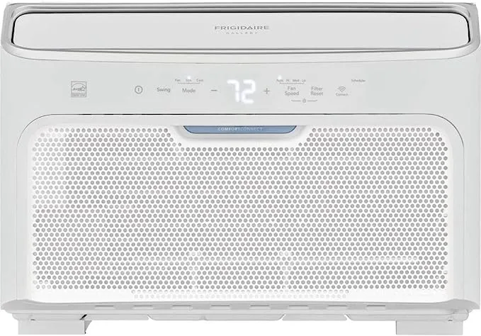 Frigidaire GHWQ083WC1 Inverter Quiet Temp Room Air Conditioner, 8,000 BTU with Wi-Fi Connected, Energy Star Certified, Easy-to-Clean Washable Filter, in White