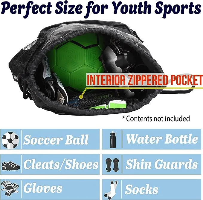 Drawstring Soccer Bag - Soccer Backpack For Boys or Girls