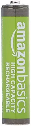 Amazon Basics 24-Pack Rechargeable AAA High-Capacity NiMH Batteries, 850 mAh, Recharge up to 500x Times, Pre-Charged