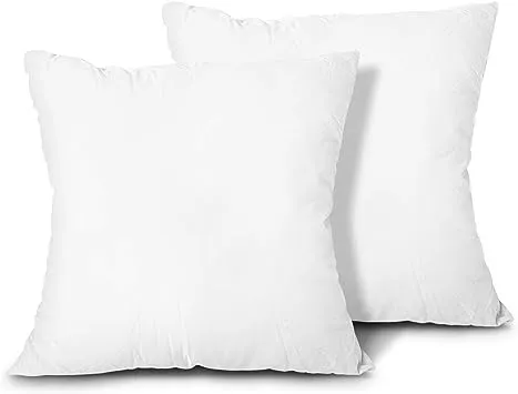 EDOW Throw Pillow Inserts, Set of 2 Lightweight Down Alternative Polyester Pillow, Couch Cushion, Sham Stuffer, Machine Washable. (White, 16x16)EDOW Throw Pillow Inserts, Set of 2 Lightweight Down Alternative Polyester Pillow, Couch Cushion, Sham Stuffer