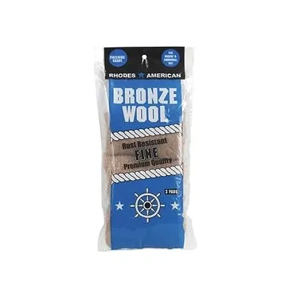 Rhodes American Bronze Wool 0 Grade Fine Steel Wool Pad 3 pk