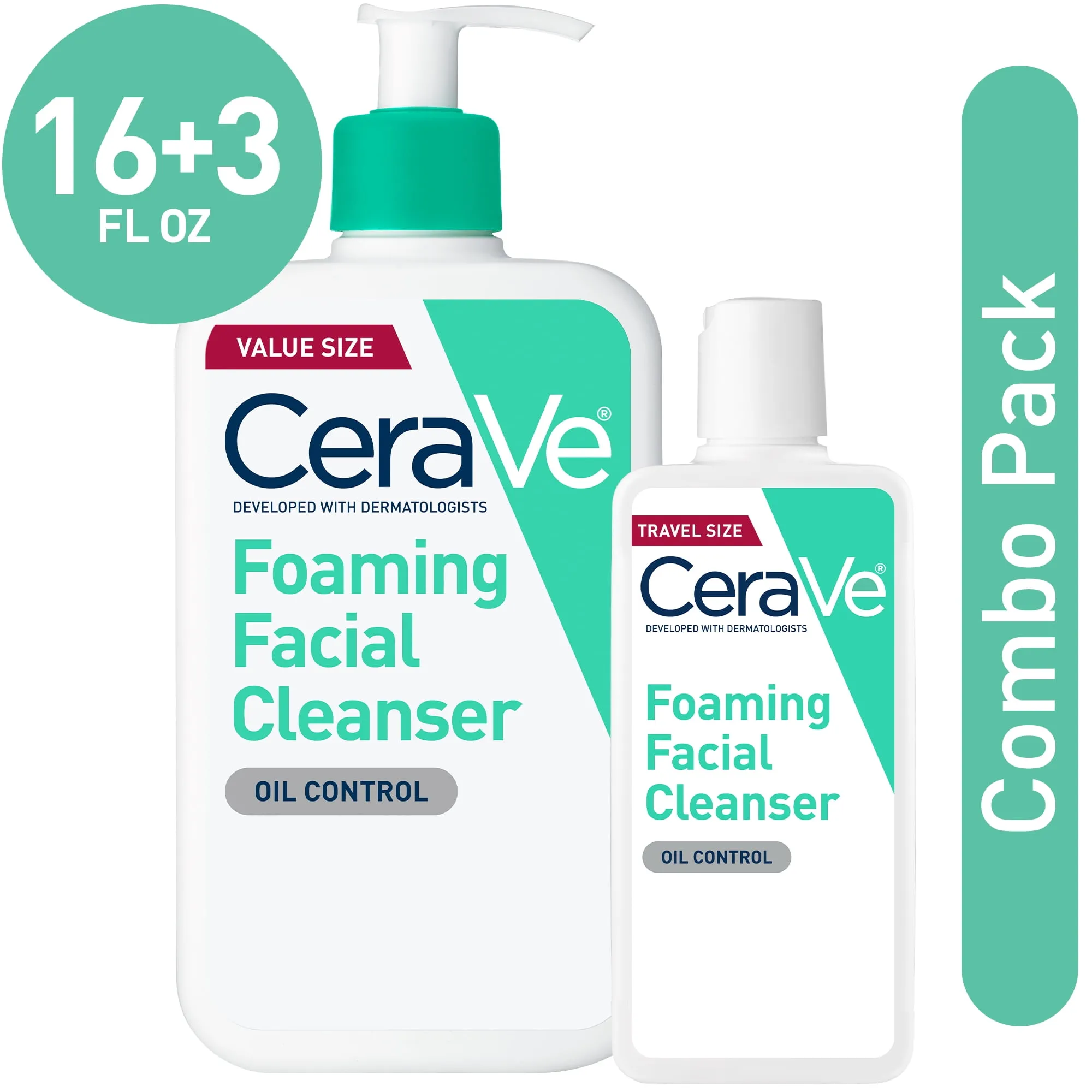 CeraVe Foaming Face Wash, Facial Cleanser for Normal to Oily Skin