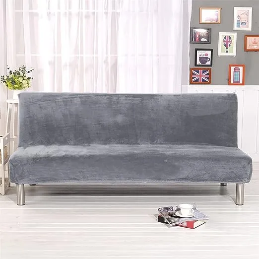 Thick Plush Stretch Armless Futon Cover