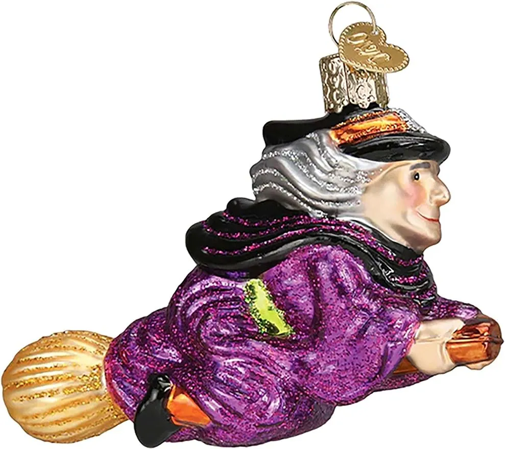 Old World Christmas Witch on Broomstick Ornament