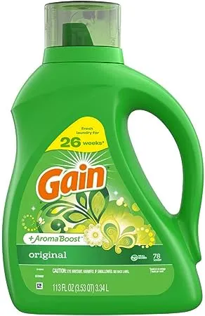 Gain + Aroma Boost Original Scent He Compatible Liquid Laundry Detergent - 113 fl oz