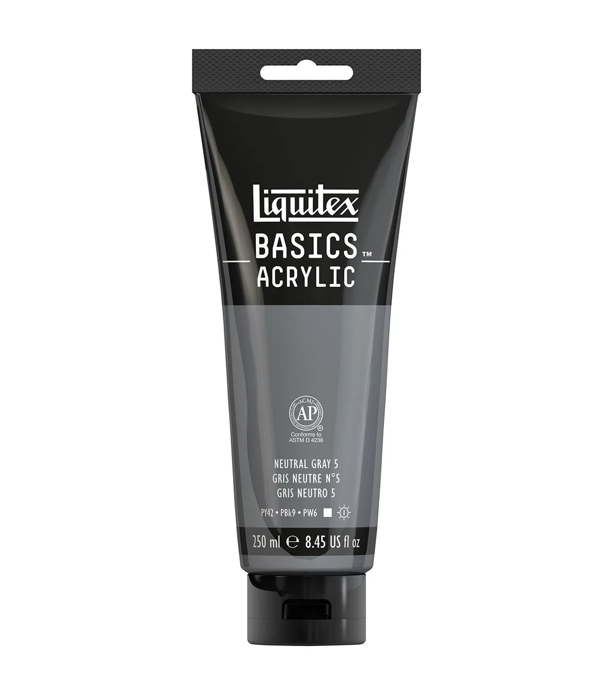 Liquitex Basics Acrylic Paint Neutral Gray 5 250ml