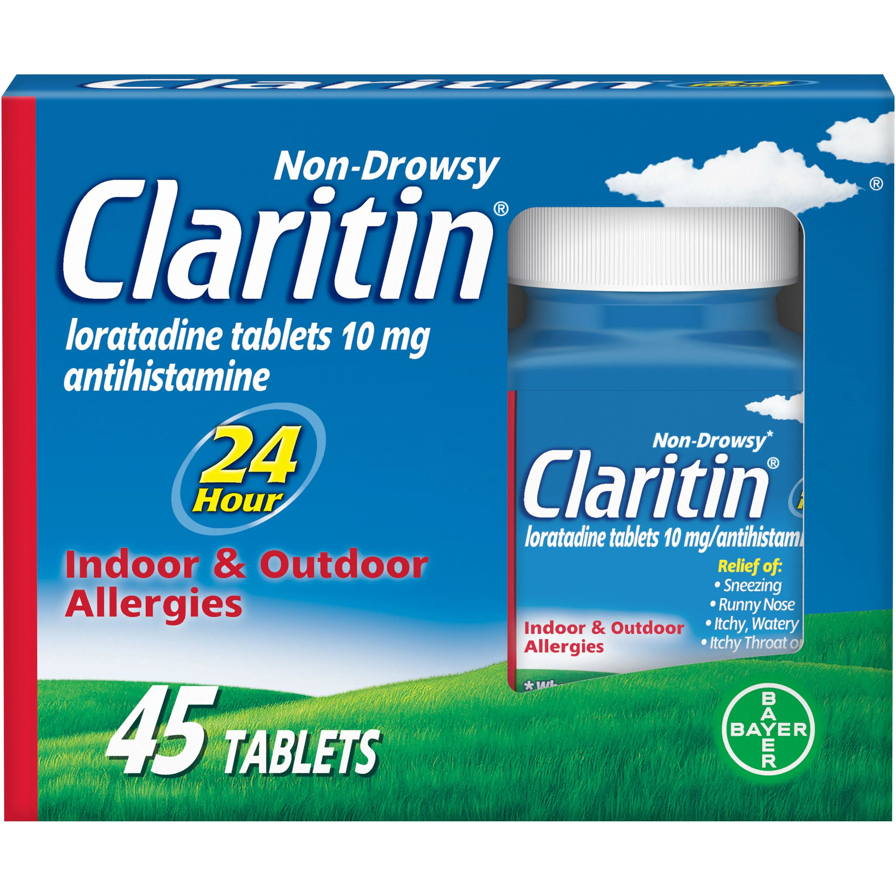 Medicina para las alergias, tabletas de loratadina,