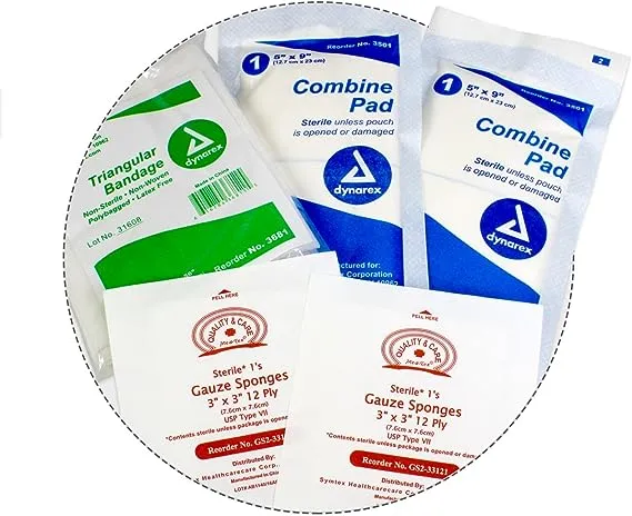 OSHA & ANSI First Aid Kit Refill/Upgrade, 25 Person, 78 Pieces, ANSI 2021 Class A for Office, Business, Home or car Boxes and cabinets: Fill Your kit or use to Upgrade to Current regulations