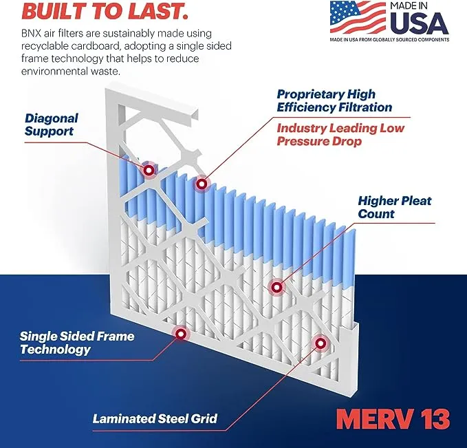 BNX TruFilter Air Filter MERV 13 MADE IN USA