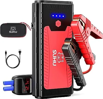 SUHU Car Jump Starter, 1500A Peak Car Battery Jump Starter (Up to 7.0L Gas and 5.5L Diesel Engine), 12V Jump Starter Battery Pack, Battery Jumper Starter Portable with 3-Mode Light & 5 Charge Ports