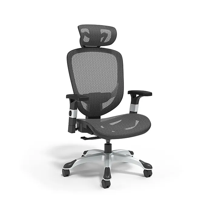 Union & Scale™ FlexFit™ Hyken Ergonomic Mesh Swivel Task Chair, Maroon (UN59462)