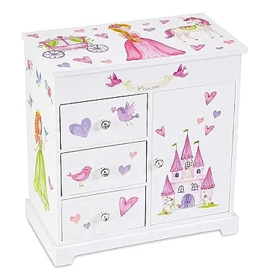 Jewelry Box for Girls with 3 Drawers, Princess Jewelry Boxes, Dance