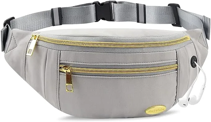 Entchin Fanny Pack for Women Men with 4 Pockets Waist Pack Crossbody Bum Bags