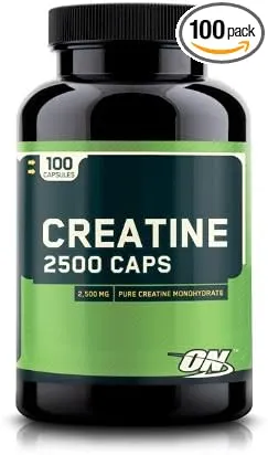 Optimum Nutrition Micronized Creatine Monohydrate Capsules, Keto Friendly, 2500mg, 100 Capsules