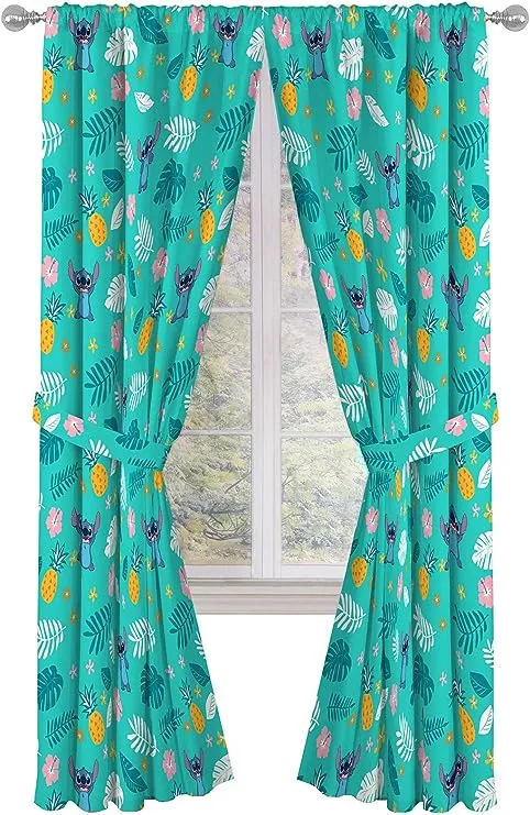 Lilo Stitch Aloha Stitch 84" Drapes, 4 Piece - Multi