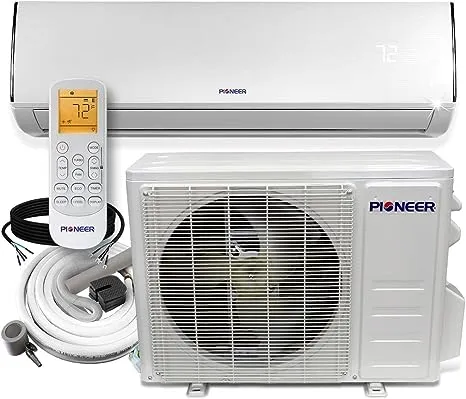 Pioneer Diamante Series 9,000 BTU 19 SEER 230V Ductless Mini-Split Air Conditioner Heat Pump Full Set with 16 ft. Kit