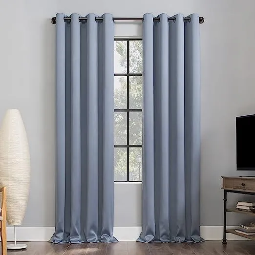 Sun Zero Oslo Theater Grade 100% Blackout Grommet Curtain Panel