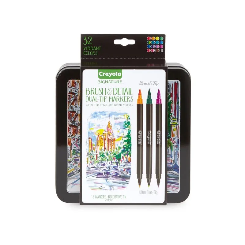 Crayola Brush & Detail Dual Tip Markers