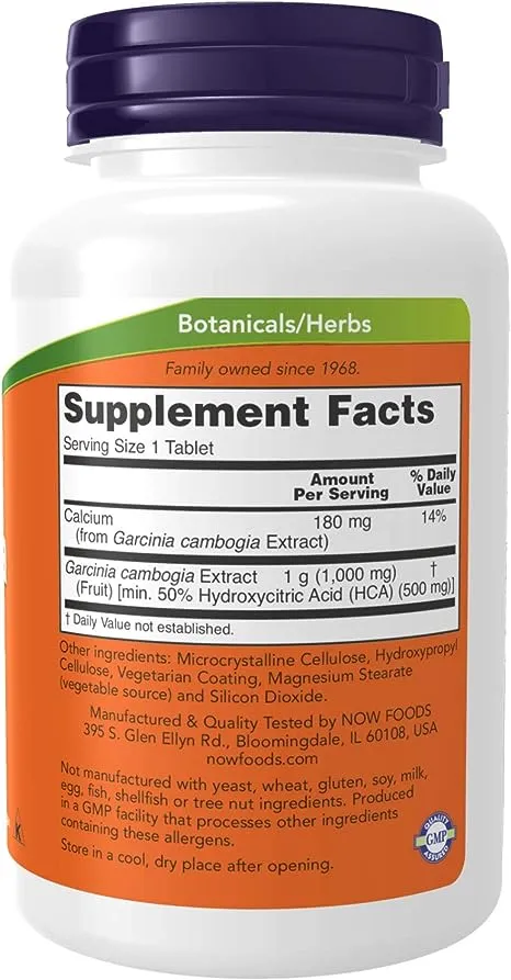 NOW Foods, Garcinia, 1,000 mg, 120 Tablets