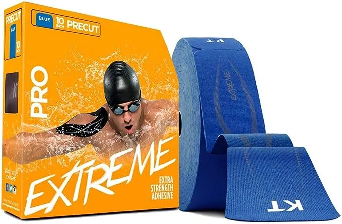 KT Tape Pro Extreme Jumbo Roll - 150 Precut Strips - Sonic Blue
