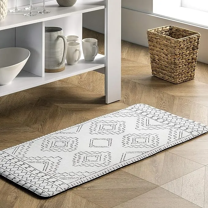 nuLOOM Moroccan Anti Fatigue Kitchen or Laundry Room Comfort Mat - Light Grey 20 ...