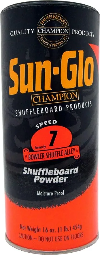 Sun-Glo Speed 7 (Bowler Shuffle Alley Wax) Shuffleboard Table Powder, 16 oz. Can