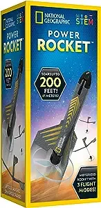 NATIONAL GEOGRAPHIC Rocket Launcher for Kids – Patent-Pending Motorized, Self-Launching Air Rocket Toy, Launch up to 200 ft. with Safe Landing, an Innovation in Kids Outdoor Toys & Model Rockets