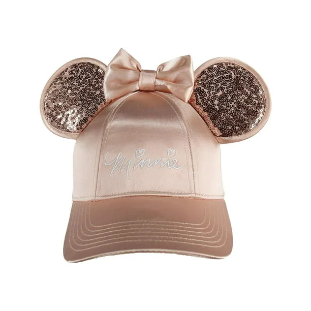 Jerry Leigh Disney Girl&#039;s / Women&#039;s Minnie Mouse Baseball Cap with 3D Bling Ears