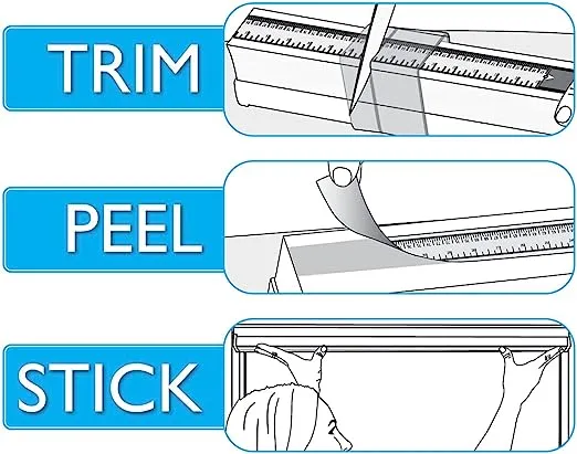 Redi Shade No Tools Easy Lift Trim-at-Home Cordless Cellular Blackout Fabric Shade White, 30 in x 64 in, (Fits windows 19 in - 30 in)