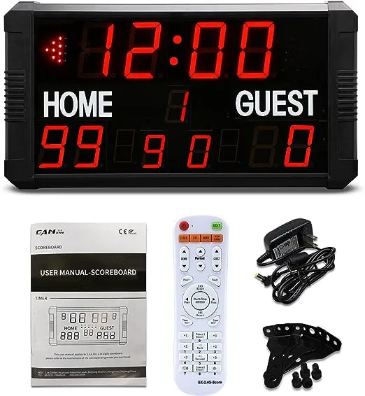 GAN XIN LED Portable Tabletop Scoreboard Professional 14/24 Seconds Shot Scoreboard Electronic Digital for Basketball, Baseball/Football/Tennis