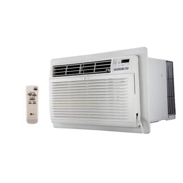 9,800 BTU 230/208-Volt Through-the-Wall Air Conditioner LT1037HNR Cools 450 Sq. Ft. with Heater and Remote in White