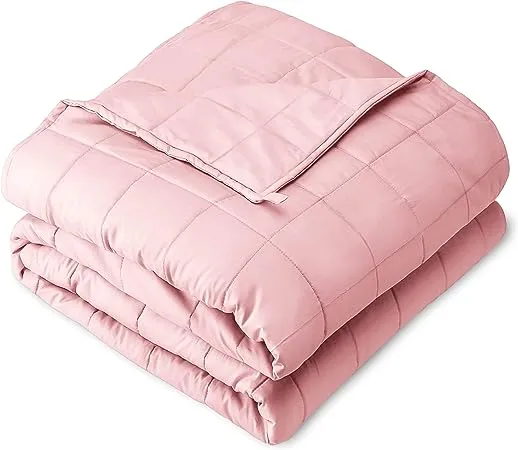 Bare Home 10lb Weighted Blanket 40 x 60 Inch Light Pink