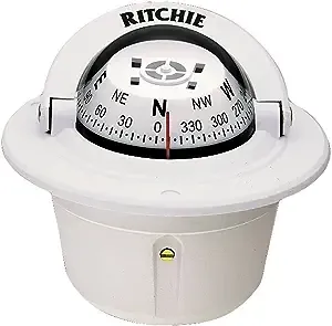 Ritchie - F-50W Explorer Compass - Flush Mount - White