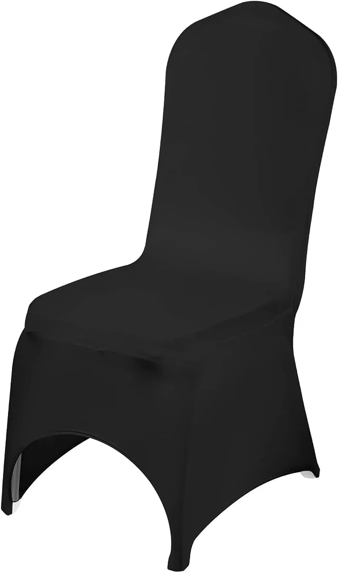 VEVOR 50/Black Black Spandex Chair Coverss Polyester Spandex Black Spandex Chair Covers Arched Front Stretch Slipcovers For Wedding Party Banquet 201123 From Dou08, $229.04 | DHgate.Com