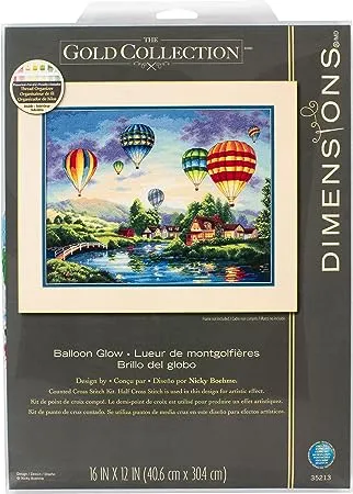 Dimensions Gold Collection Balloon Glow Counted Cross Stitch Kit