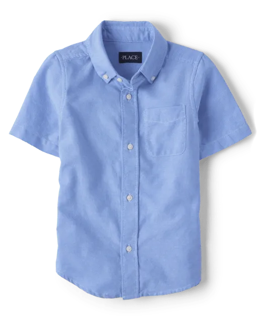 The Children's Place Boys Short Sleeve Oxford Shirt