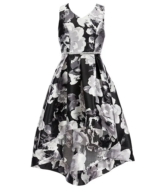 Speechless Girls' Sleeveless High-Low Taffeta Party Dress