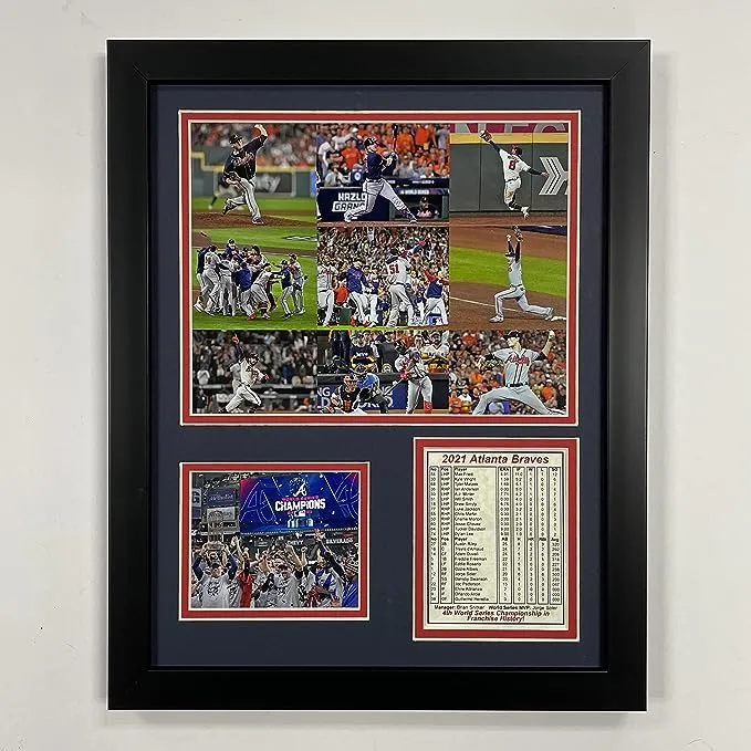 Atlanta Braves | 2021 World Series Champions | 12&#034;X15&#034; Framed Photo Collage (Mos