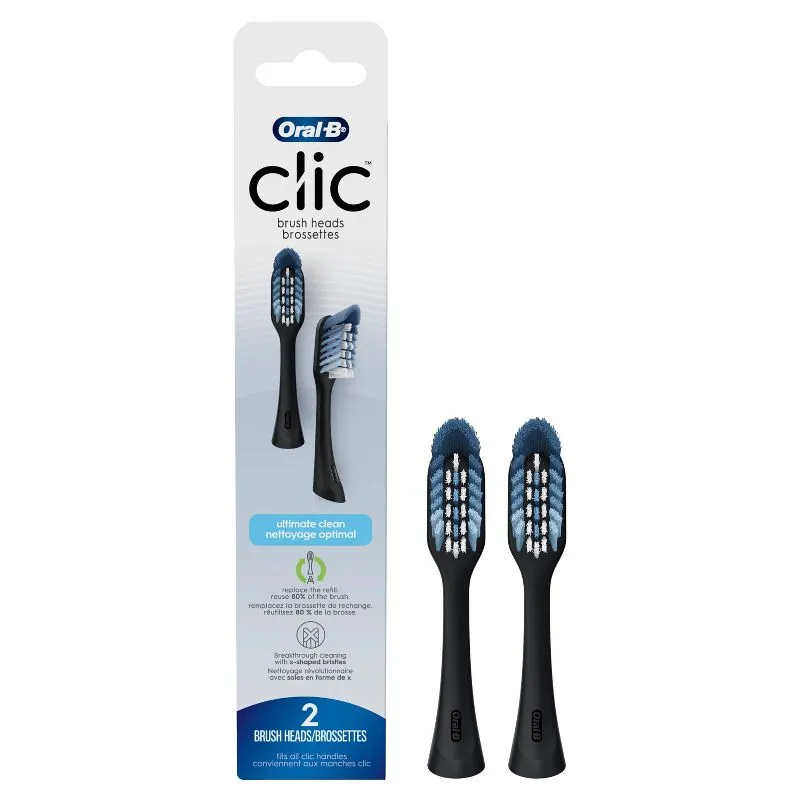 2x Oral-B Clic Brush Heads Ultimate Clean- 2 Brush Heads per box NEW
