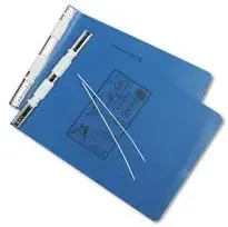 Universal Pressboard Hanging Data Binder 9-1/2 x 11 Unburst Sheets Blue