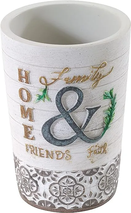 Avanti Linens - Tumbler, Countertop Cup, Decorative Bathroom Accessories (Modern Farmhouse Collection)