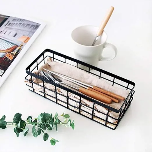 TIEYIPIN Small Metal Wire Storage Basket