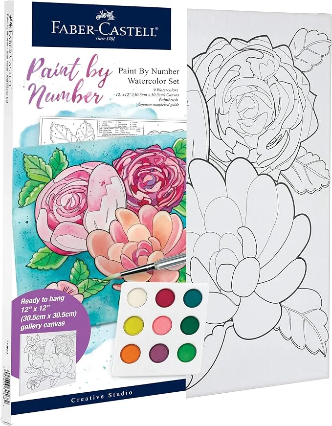 Faber-Castell Paint by Number Watercolor Bold Floral