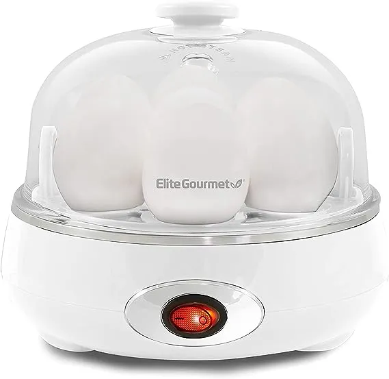 Elite Gourmet Rapid Egg Cooker 7 Easy-To-Peel Hard