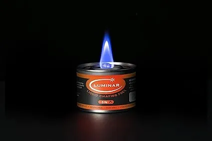 Luminar Chafing Fuel Cans - Food Warming Wick Candle Burners for Buffet Dishes (12, 6 hour)