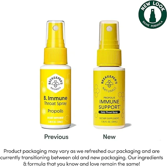 Beekeeper's Naturals Throat Spray, Propolis - 1.06 fl oz
