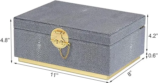 HofferRuffer Elegant Faux Leather Decorative Box